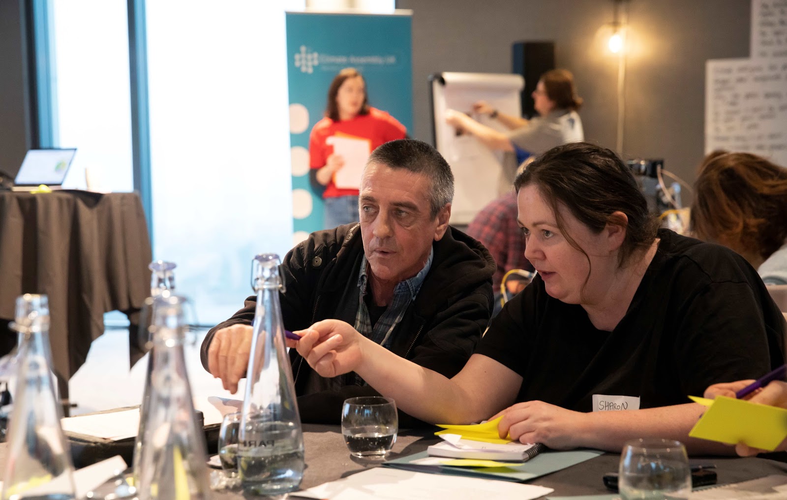 Participants in discussion at Climate Assembly UK in Birmingham, 20202