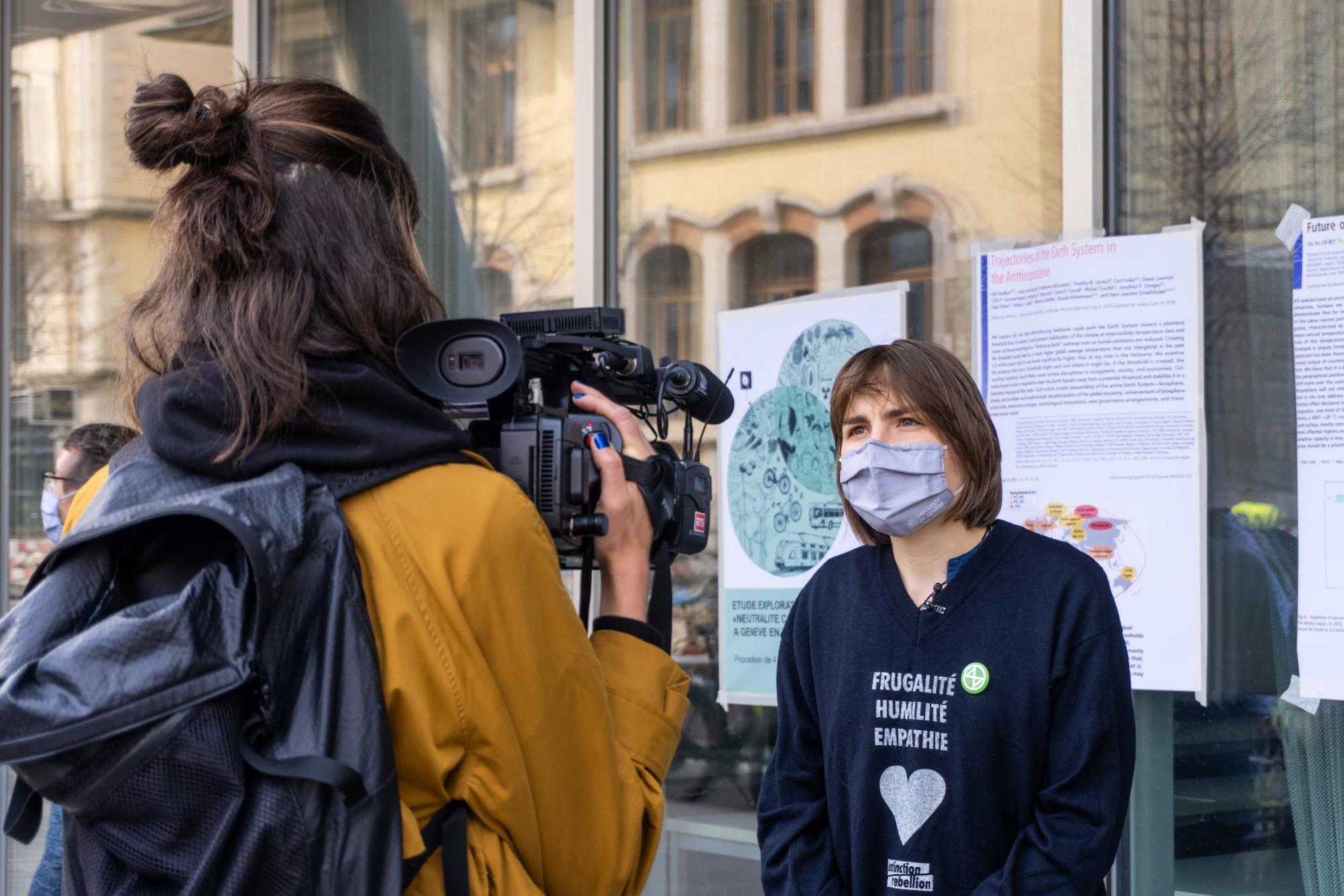 Scientists in Geneva, Switzerland plaster their university with scientific papers.