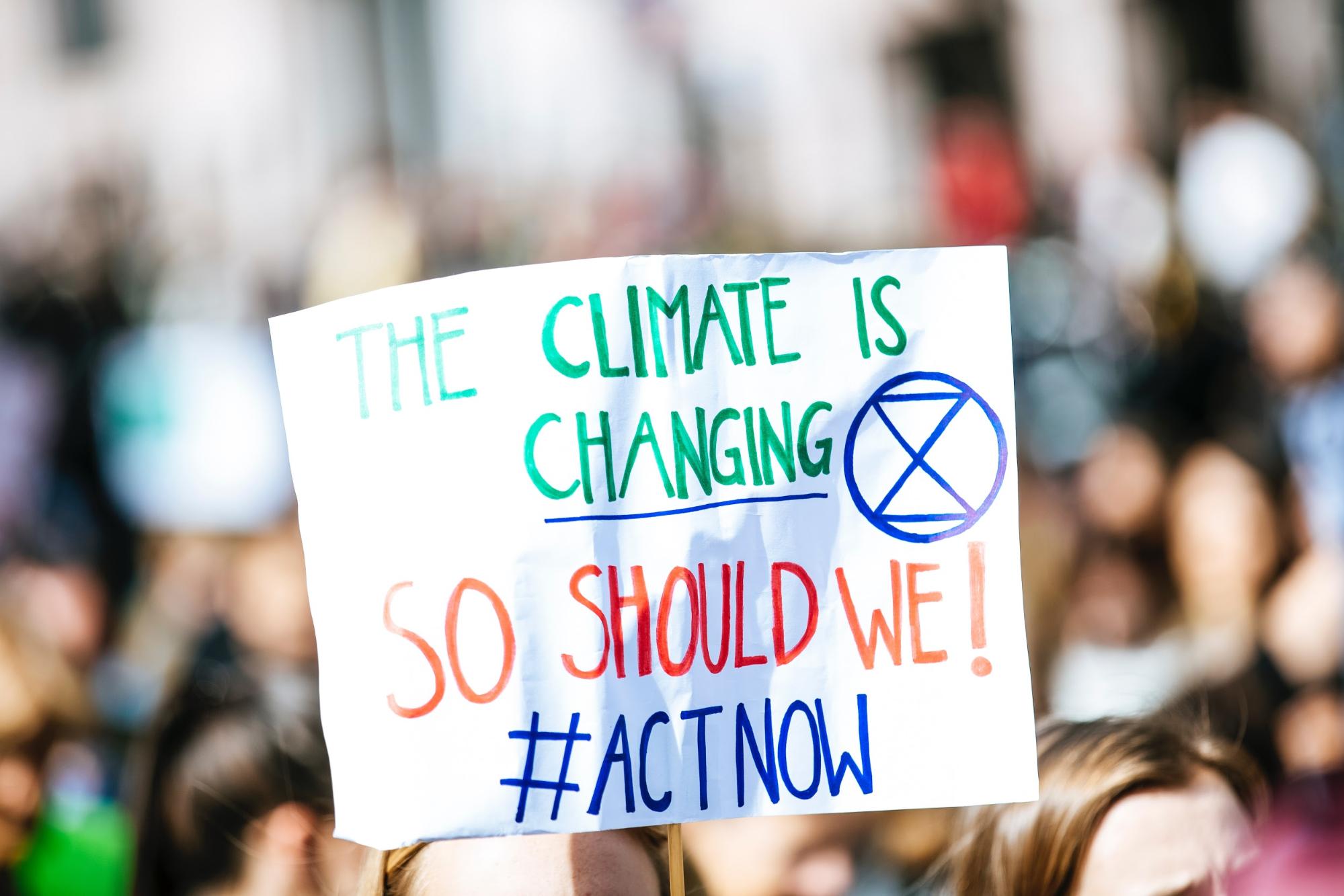 an extinction rebellion sign